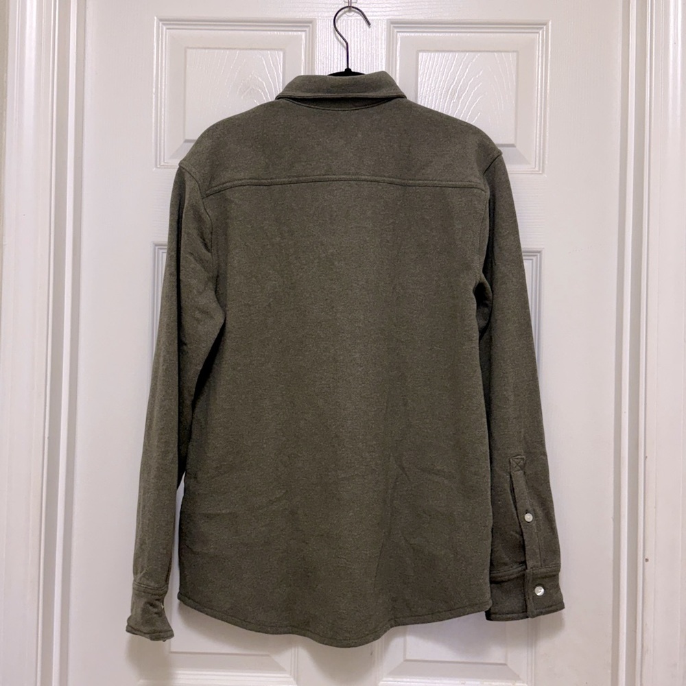NWT Crewcuts Kids' Heavyweight Seaboard Soft-Knit Shirt in Heather Loden Green - Picture 6 of 8